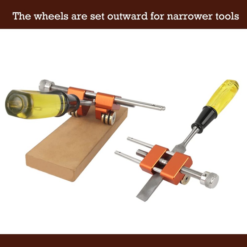 O'SKOOL Versatile Honing Guide Sharpening Jig - Fits Chisels or