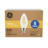 GE Relax LED Light Bulbs, 60 Watt, Soft White, Decorative