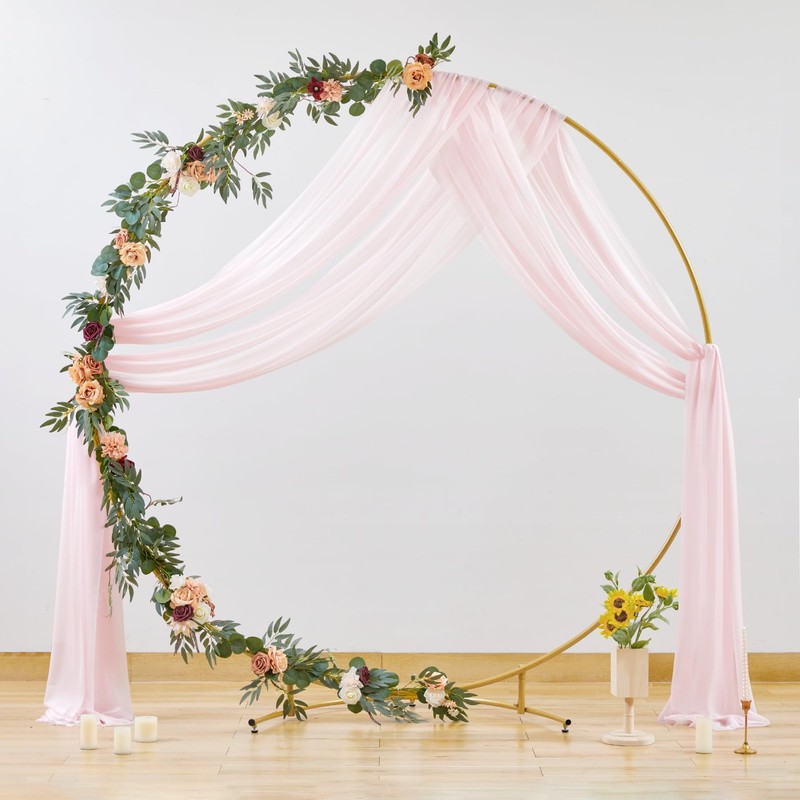 Wedding Arch Draping Fabric, 1 Panel 28" x 19Ft Blush