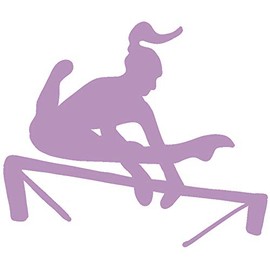 Gymnast Vinyl Decal - 5 Inches - for Cars, Trucks, Windows, Laptops, Tablets - Outdoor-Grade 2.5mil Thick Vinyl - Lilac