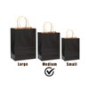 qiqee 30-Packs Black Gift Bags with Handles Bulk 10.8"x8.3"x4.3" Medium