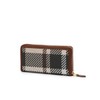 Daks (신세계센텀점)DCWA3E210W2 TARTAN CHECK MIX 브라운 타탄체크 가죽배색 지퍼장지갑 (Shinsegae