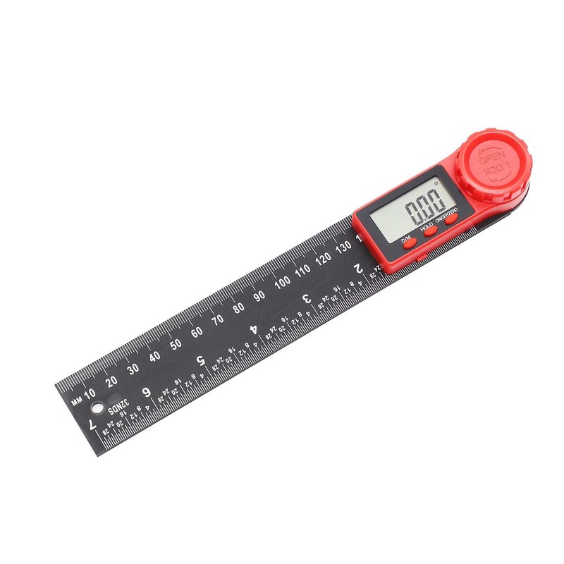 TOPWAY Digital Angle Finder 8 Inch 200mm, Carbon Fibre 0-360°