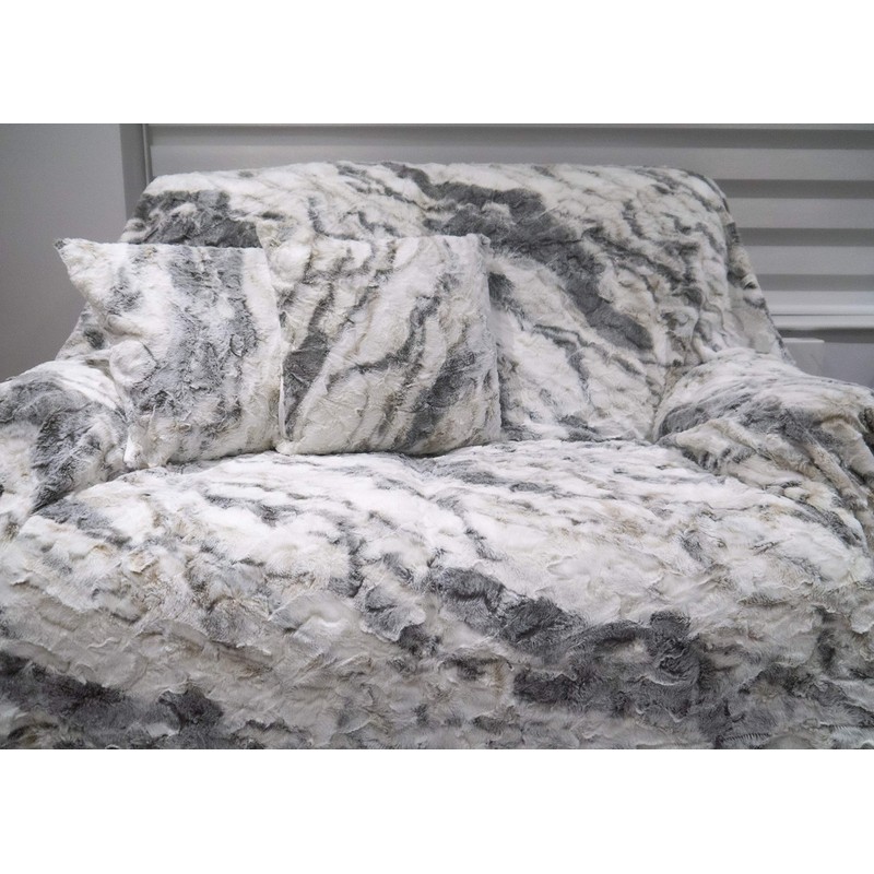 Lex's Linens Pack of 2 Opulence Premium Faux Fur Cushion