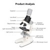 Kids Microscope Kit LED 1200X Microscope with Specimen Slides Science