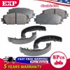 EXPPOWER Front Rear Ceramic Brake Pads And Drum Shoes Kit