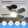 aupuslite 20" Socket Fan Light with Remote, 30W Socket Ceiling