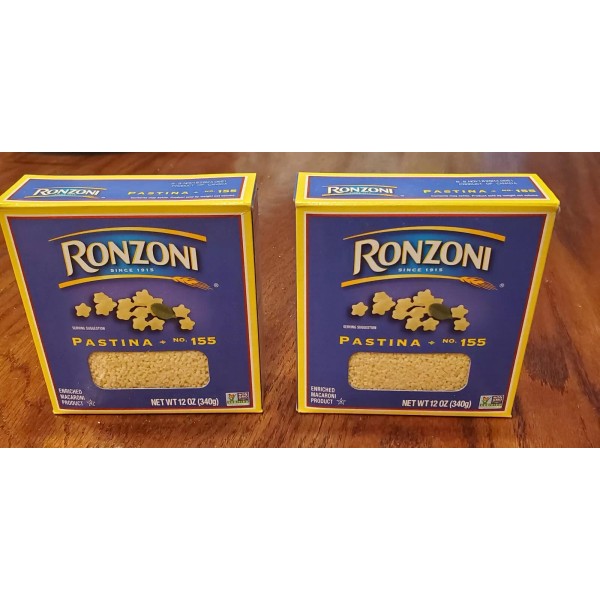 Ronzoni 2 Boxes RONZONI PASTINA NO. 155 12 oz ea