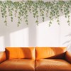 Mestiker Decorative Plants, Wall Sticker, Green Rattan, Leaves Wallpaper, Removable,