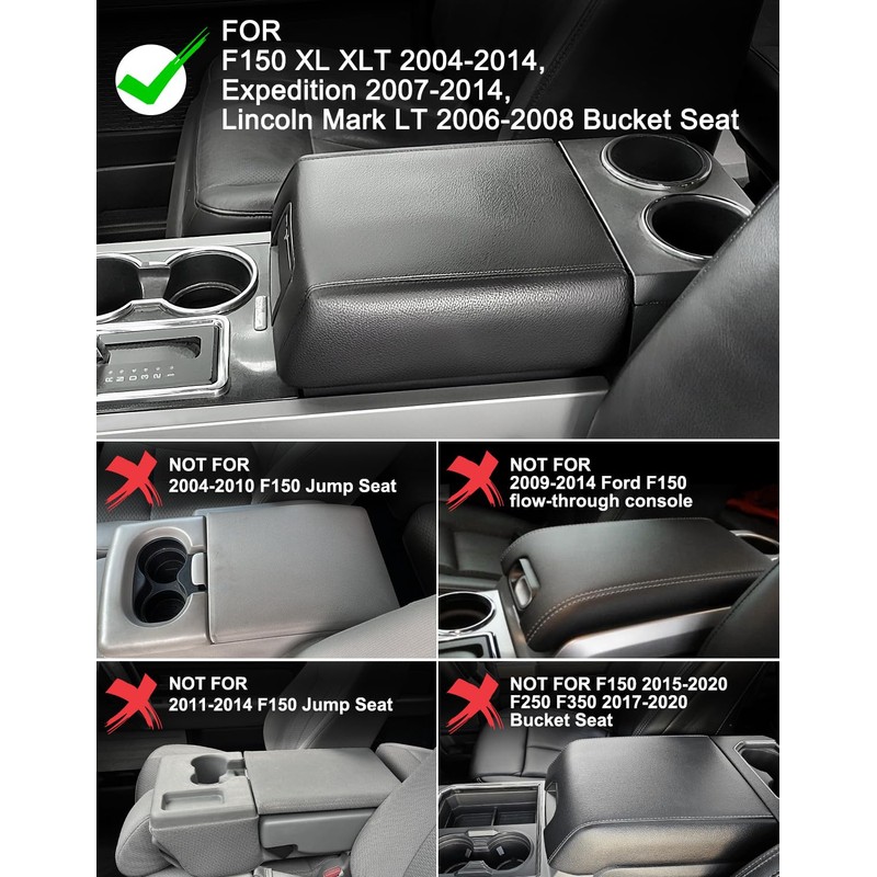 Eaglecover Center Console Cover for Ford F150 XL XLT 2004-2014,