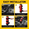 Car Roll Fire Extinguisher Holder Bar Adjustable Mount Bracket for