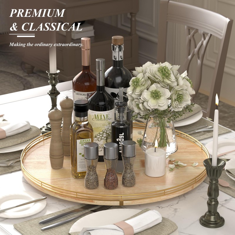 24 Inch Extra Large Lazy Susan Turntable - Premium Solid