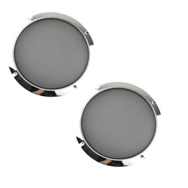 XunLiu 2PCS Audio Speaker Cover Mesh Grills Horn Guard with Screws for Car (6.5Inch, Silver)