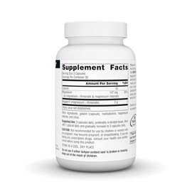 Source Naturals Magtein Magnesium L-Threonate 667mg Supports Focus, Mood, Healthy Memory, Cognitive Function, Sleep* - 90 Capsules