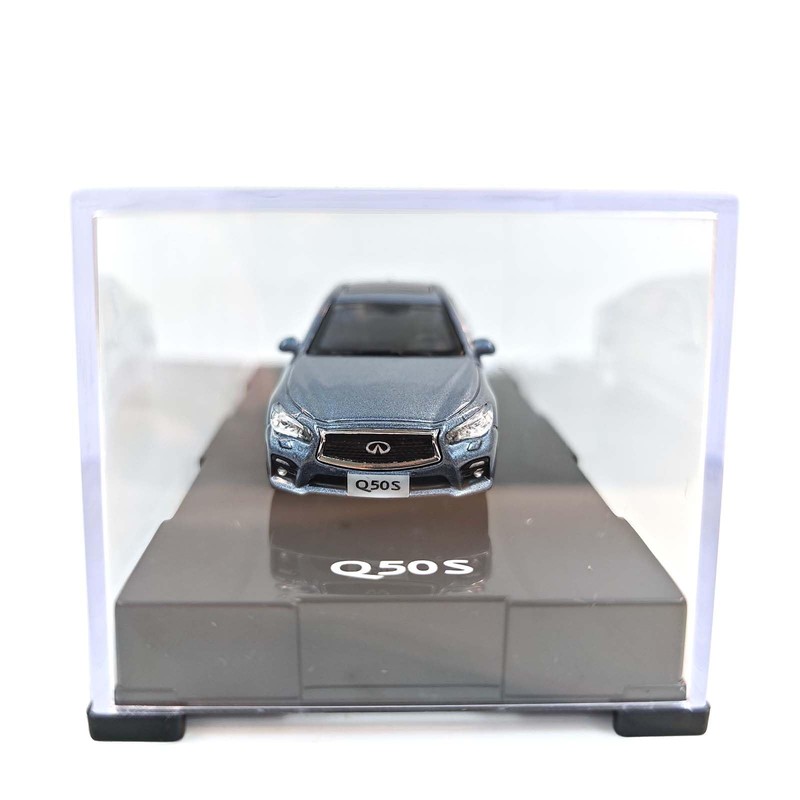 Paudi Model 1/64 Infiniti Q50S Mini Car Collection Blue Ready-Made