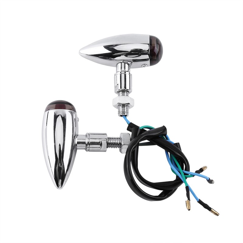 2pcs Motorcycle Bullet Amber LED Turn Signals Indicator Lighting Lamp