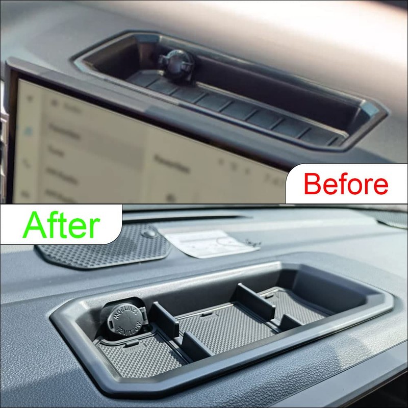 Muslogy Dash Storage Organizer for 2022-2026 Toyota Tundra Black Trim