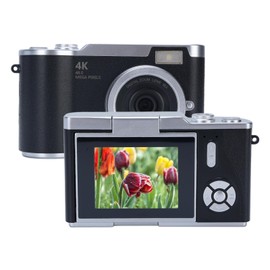 Bewinner FHD 1080P Digital Camera with 48MP Sensor, 2.4" Flip Screen, 18X Zoom, LED Fill Light, Self Timer & Filters, Compact Point and Shoot Camera for Travel & Vlogging (Black)