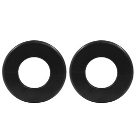 BokWin 2 Pcs Round Wall Split Flange Cover Escutcheon Plate Self-Adhesive Split Pipe Flange for 2.5 Inch/64mm Dia Pipe (Black)