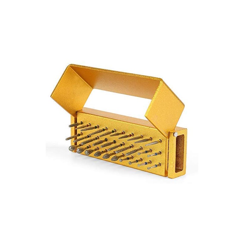 High Speed Diamond Bur Set with Aluminium Alloy Shelf by