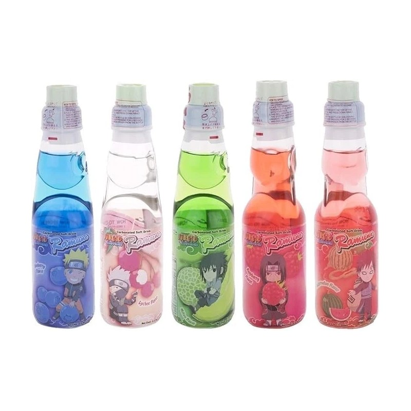 Naruto 5 NEW Limited Edition Naruto Ramune Bottle Set Japan