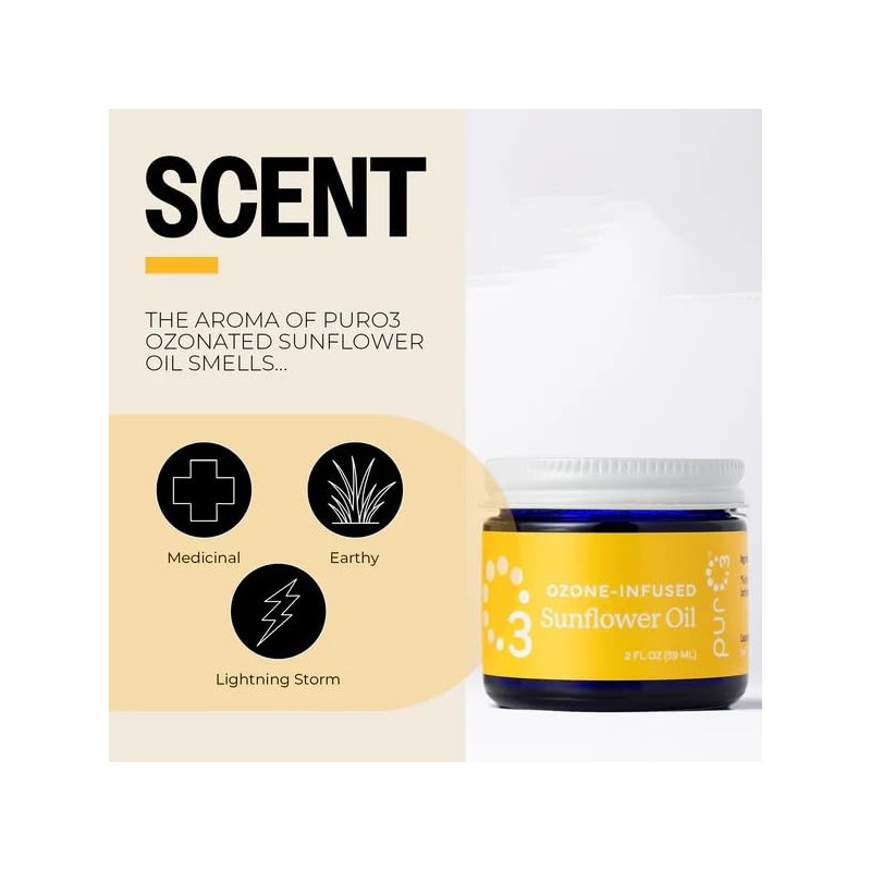 PurO3 Ozonated Sunflower Oil – Pure, Natural, Organic Skincare for