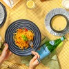 bzyoo 12 Piece Melamine Dinnerware Set - Durable, Dishwasher Safe