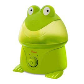 Crane Ultrasonic Cool Mist Animal Humidifier for Kids Bedroom and Nursery, 1 Gallon Easy Clean, Adjustable Settings, Frog Humidifier