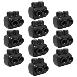 OHLECTRIC 10 Pack - Insulated Wire Connector 2 Port Single Side Entry for 1/0-14 Wire Range Lugs with 3/16 Hex Screw, Pre-Filled with Oxide Inhibitor - Wire Connectors, Electrical Connectors, Wire Tap