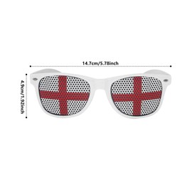 ALLY-MAGIC Union Jack Sunglasses, Novelty Party Dress Up Glasses for King Charles Coronation Decorations for Celebration Crowning Parade Ceremony Costume Accessory Y6-YGLYJ (Red)