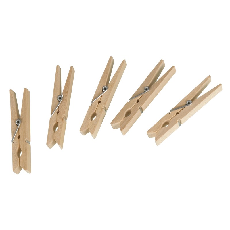 Mini Wooden Clips for Arts and Crafts, Pack of 50,