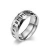 Aprila Men's Viking Rings Ring Stainless Steel Silver Runes Norse