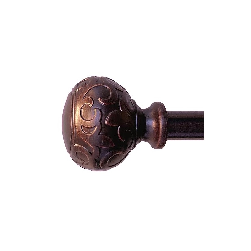 Sorrento 26-48 Inch Adjustable Curtain Rod Set, 5/8 Inch Diameter