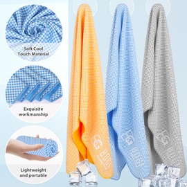 Cooling Towels for Neck and Face, 6 Pack 40"x12" Ice Towel for Instant Cooling, Soft Breathable Chilly Towel, Stay Cool for Yoga, Golf, Gym, Camping, Running, Workout & More Activities