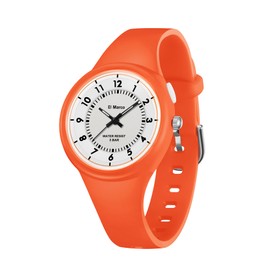 Kids Watches for Boys Girls 50M Waterproof Kids Analog Watches Learning Time Children Watch Easy to Read for Ages 3-12 Kids, Great Gifts for Kids (Orange)