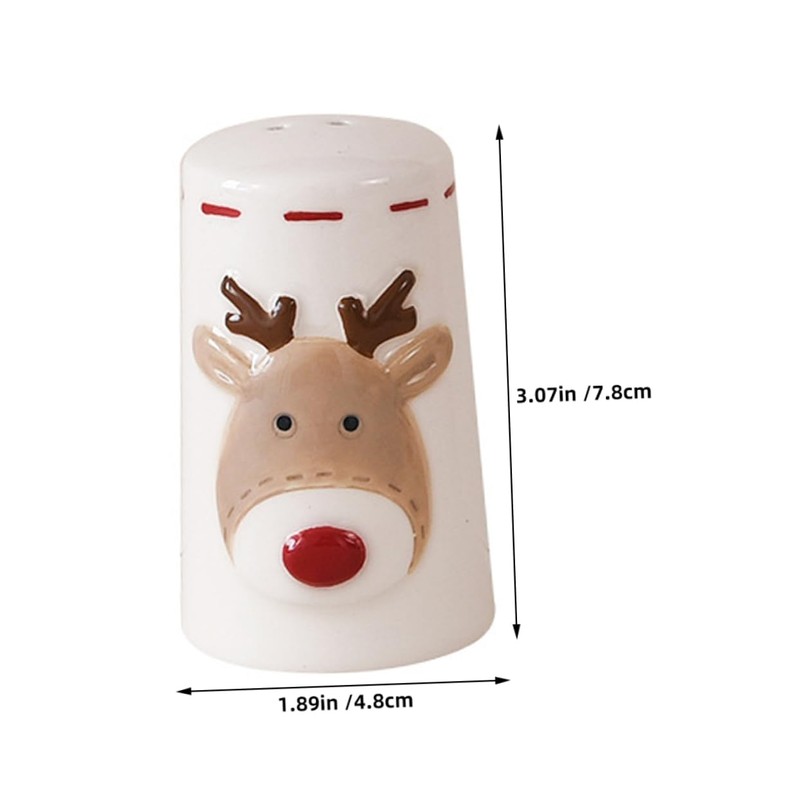 Zerodeko 2pcs Adorable Ceramic Pepper and Salt Shaker Space Saving