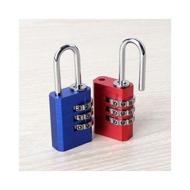 Lumina D 3-Dial Aluminum Combination Padlock for Gates, Drawers, Wardrobes, Cabinets Red