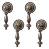 MOROBOR Antique Pendant Pulls, 4pcs Tear Drop Knobs Zinc Alloy