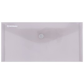 Envelope Wallet DONAU Press Stud PP DL 180 Micron Smoky/Document Archiving/Type-Envelope/Kind-with Press Stud/Index-N.a. / Material-PP/Colour-Smoky/Format-DL/Thickness (mm)-180
