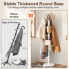 MISSLO Heavy Duty Coat Rack Freestanding with Stable Wood Base
