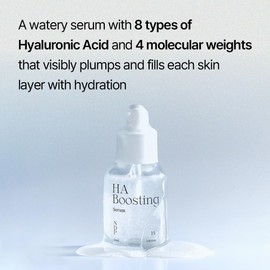 NATURAL DERMA PROJECT HA Boosting, Hydrating, Firming and Moisturizing Hyaluronic Acid Serum to Plump and Relieve Dry and Sensitive Skin 30ml