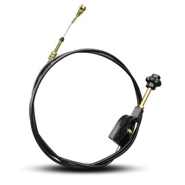 8.2FT / 2.5m Throttle Control Cable Fit for Hitachi EX230 Excavator or Mixers, Manual Flexible Throttle Wire with Black Knob, Universal PU Cable with Stainless Steel Joint