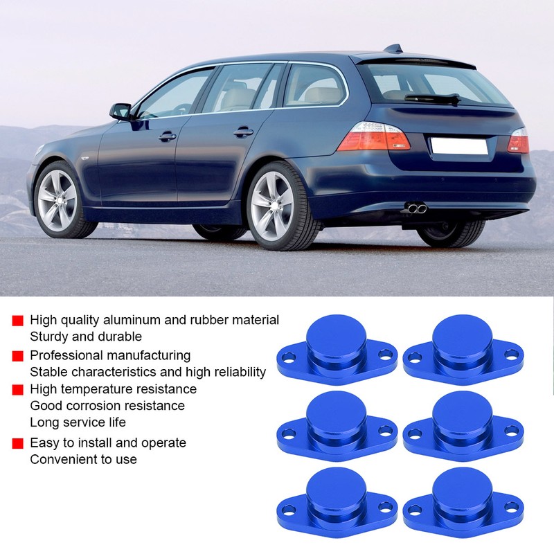 6x22mm Engine Swirl Flaps Delete Blanking Plugs with Rubber Gaskets