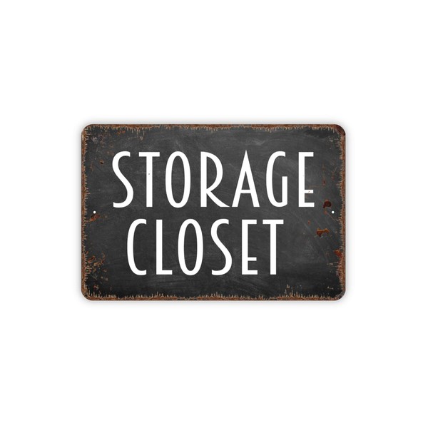 8" x 12" Storage Closet Metal Sign