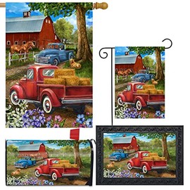 Briarwood Lane - Spring Decorations for Home - Garden Flags - House Flags - Mailbox Covers - Doormats- Home Decor - Spring Decor - Spring Home Decor Bundle Collections - Farm Pickup