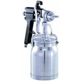General Purpose Paint Sprayer Gun - Pattern and Fluid Control handheld Sprayer w/ 32-ounce Anti-Drip Canister (Campbell Hausfeld DH650001AV)