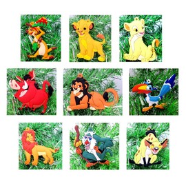Lion King Deluxe Ornament Set with Simba, Nala, Mufasa, Zazu, Scar, Rafiki, Pumbaa, Timon and Friends