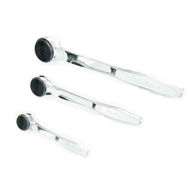 PROTO 3pc BLACKHAWK PROTO THIN PROFILE FULLY POLISHED RATCHET SET