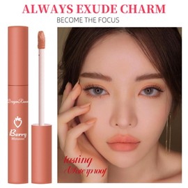 Matte Lip Gloss Set - 3PCS Velvet Matte Lip Gloss Lipstick Set for Women and Girls Makeup, Waterproof Long Lasting & Non-Sticky Lip Set, Perfect Lipstick Gift Set (D, 3 Pcs)