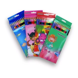Vaga Caja Lapices De 12 Colores Largos Económicos Mayoreo Pikasso